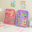 11 inch Cartoon Tablet Protective Pouch Clear Case Cute Laptop Cover (Pink)