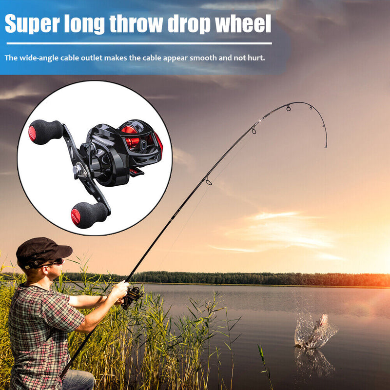 Baitcasting Reel 7.2 1 Gear Ratio 8kg Max Drag High Speed Metal Fishing Ree