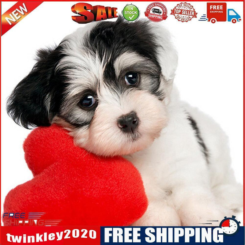 5D DIY Diamond Painting Cute Love Heart Dog Cross Stitch Embroidery Mosaic