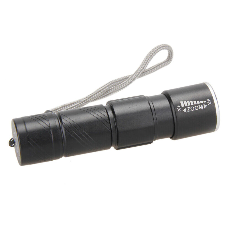800LM LED Zoomable Waterproof USB Rechargeable Flashlight Outdoor, Hiking,