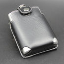 8oz Stainless Steel Whiskey Wine Flagon Alcohol Hip Flask with Leather Case