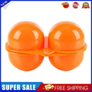 2 Grids Egg Storage Box Camping Picnic Hiking Carrier Egg Holder (Orange)