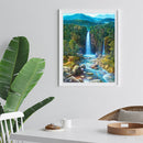 DIY Full Round Diamond Painting Waterfall Wall Picture Rhinestone Mosaic Ki