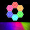 6pcs Colorful RGB Splicing Lamp Hexagonal Induction Quantum Honeycomb Light