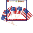100pcs American Toothpick Signs Party Celebration & National Decors for Foo