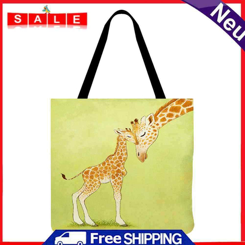 SoeHong Giraffe Printed, Casual, Large Capacity, Ha Shopping Bag