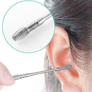 5Pcs Ear Wax Remover Tool Kit Steel Earpick Cleaner Storage Set Box E1T2