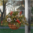 Led String Lights Flower Wreath Christmas Hanging Basket For Front Door
