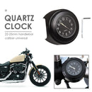 Motorcycle Clock Waterproof 22-25mm Slide Handleable Watch Luminous Quartz Clock