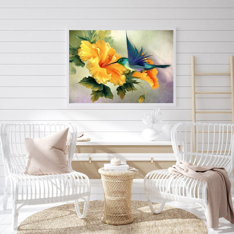 Frameless Painting By Numbers DIY Bird Honey Canvas Oil Picture Craft Decor Kit