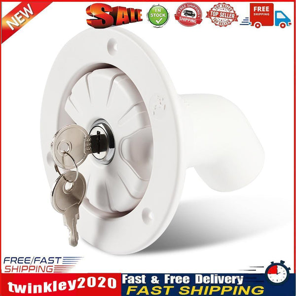 RV Accessory Gravity Fresh Water Fill Hatch Lockable Inlet Filter for Boat Newly