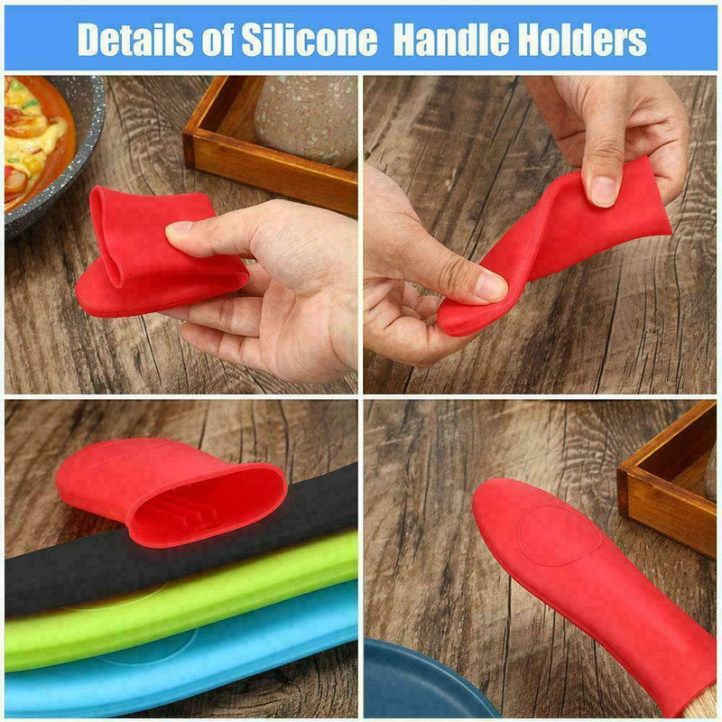 Pot Holder Cast Iron Hot Skillet Silicone Handle Cover D8FJ Pan NICE N1R0