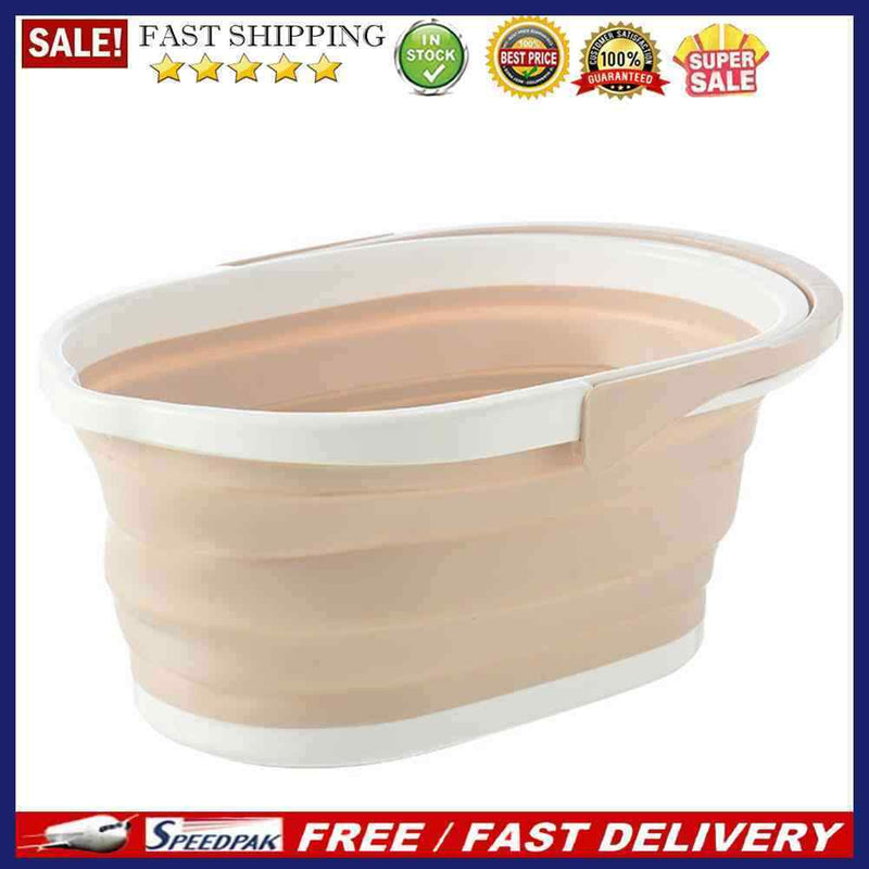 Collapsible Plastic Portable Mop Bucket Wash Basin Foldable Dishpan for KItch