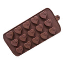 15 Cell Heart Swirl Chocolate Box Candy Silicone Bakeware Wax Mold Melting W1E5