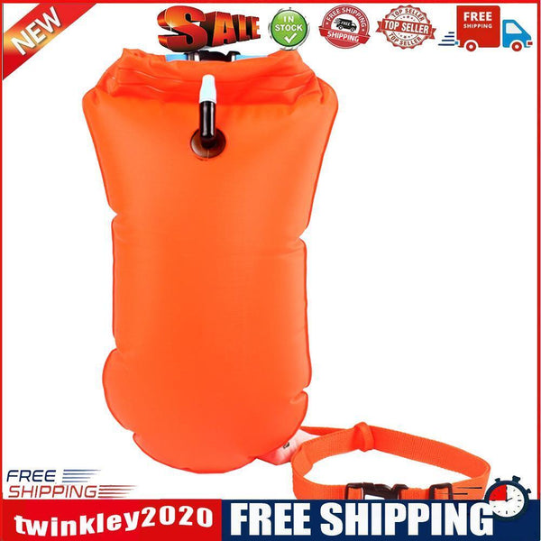 Outdoor Safety Swimming Buoy Waterproof Swim Float Bag for Rafting (Orange)