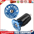 2pcs MTB Handlebar End Plugs Aluminum Alloy Road Bike Handle Grips (Blue)