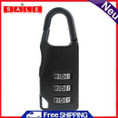 Mini 3 Digit Combination Padlock Zinc Alloy Travel Luggage Lock (Black)