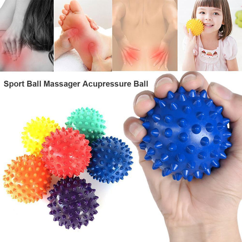 6PCS PVC Spiky Ball Trigger Point Fitness Hand Foot Pain Relief Ball