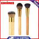 3pcs Bamboo Handle Soft Hair Foundation Loose Powder Blush Makeup Brushes-239058