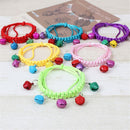 Collar Adjustable Cat Dog Collar With Colorful Bell Cat Collars Handmade Weave