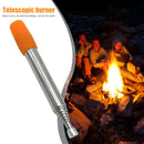 Blow Fire Tube Outdoor Camping Cooking Retractable Mouth Blowpipe (Orange) Newly