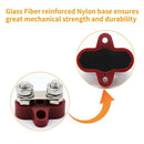 Bus Bar Terminal Block Heavy Duty Dual M8 Power Distribution Stud (Red) Newly