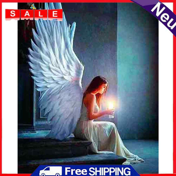 Angel Girl Frameless Picture Oil Paint By Numbers Hand Painted Drawing for Room