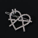 Heart Shape Hair Jewelry Rhinestone Hairpins Hair Clips Shiny Headwear Barrette