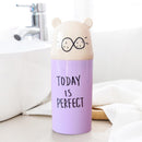 Cartoon Toothpaste Organizer Toothbrush Case Bathroom Storage Box (Purple) Newly