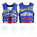 Children Buoy Life Vest Swimming Boating Fishing Waistcoat Jackets (Blue L)