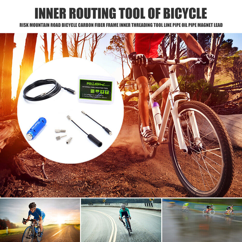 RISK MTB Bike Internal Cable Routing Tool Bicycle Magnet Inner Cable Guide