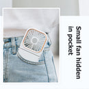 #A Foldable Neck Hanging Fan USB Rechargeable Air Cooler Phone Holder 3 Gears