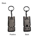 Three-Pipe Keychain Whistle EDC High Decibel Emergency Whistles (Black) Newly