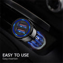 USB Phone Car Charger QC3.0 Dual USB Fast Charging Adapter for Mobile Tablet