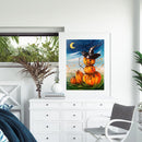 Oil Paint By Numbers Pumpkin Halloween Frameless Picture Home Living Room Decor