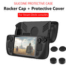 Anti Slip Game Console Back Case with Thumb Stick Caps Kits for Valve Steam D