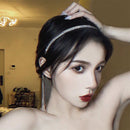Rhinestone Headband Tassel Hair Band Women Elegant Shiny Headwear (Style 2)