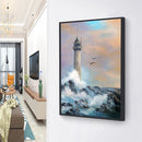 Full Round Diamond Painting Lighthouse and Waves Craft Home Decor (A2967) Newly