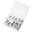 50 Pcs/Set No.3-12 10 Types Black Nickel Hook Fishing Fishing Accessories