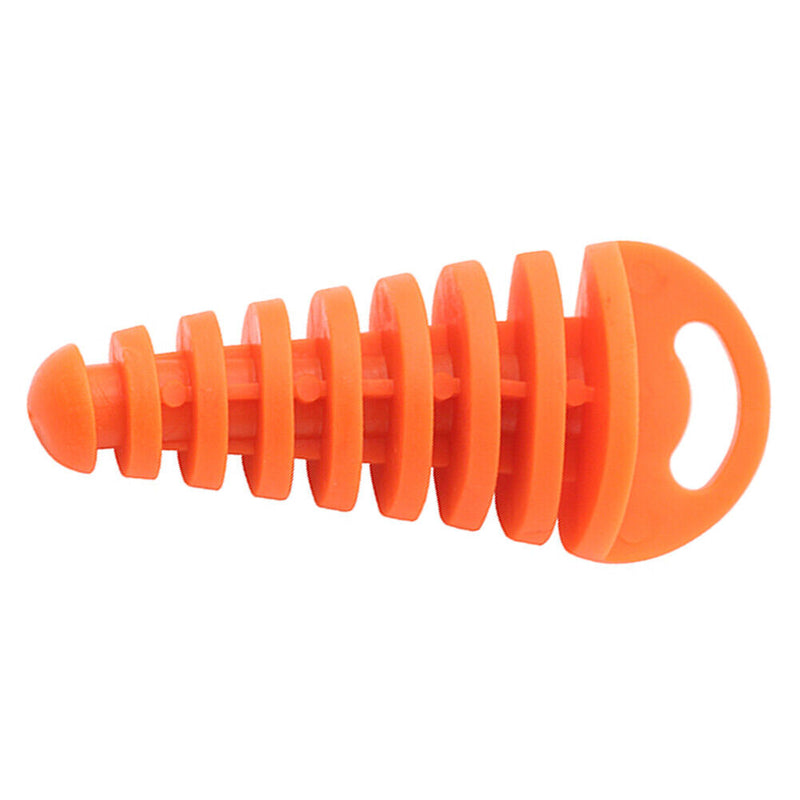 Motorcycle Exhaust Pipe Air-bleeder Plug Muffler Wash Plug Small (Orange) Newly