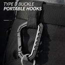 5pcs Outdoor Carabiner Molle Buckle Keychain Hook Backpack D-Ring Safety Buck