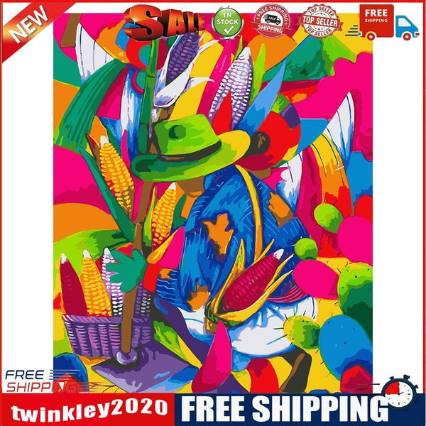 DIY Painting By Numbers on Canvas Abstract Oil Coloring Drawing Picture Art