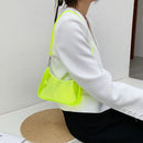 Fashion Women Transparent Pure Color Small Hobos Handbags Shoulder Underarm Bags