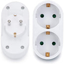 German Converter European Conversion Plug 1 to 2 Way EU Standard Socket Adapter
