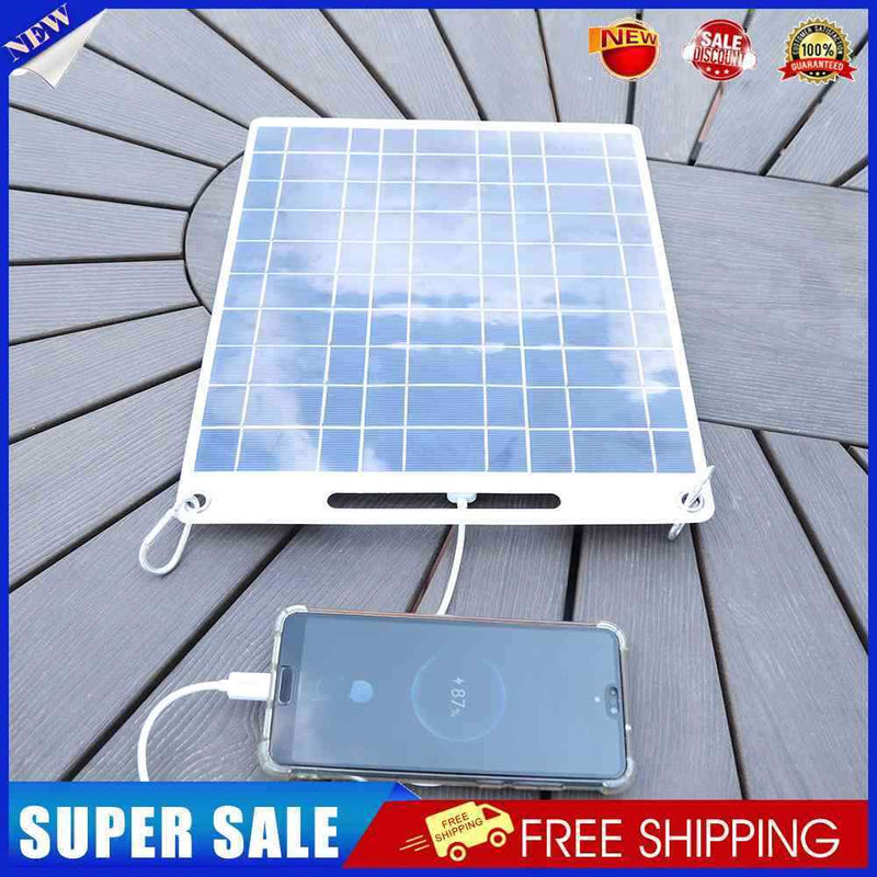 30W Outdoor Solar Panels Cell 5V USB Portable Solar Smartphone Battery Charger
