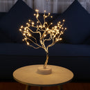Fire Tree LED Table Lamp Copper Wire Fairy Night Light (108 LED Warm White)