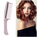 Anti Static Wide Tooth Hair Comb Reduce Hair Loss Curling Brush (Pink) Newly