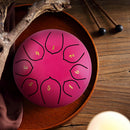6 inch 8 Tune Hand Pan Tank Steel Tongue Drum Percussion Instrument (Pink) Newly