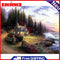 Beach House Oil Painting By Numbers Canvas Wall Drawing Kits DIY Gift Home Decor