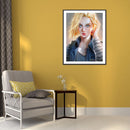 5D DIY Full Round Drill Diamond Painting Blond Girl Home Art Crafts Mosaic